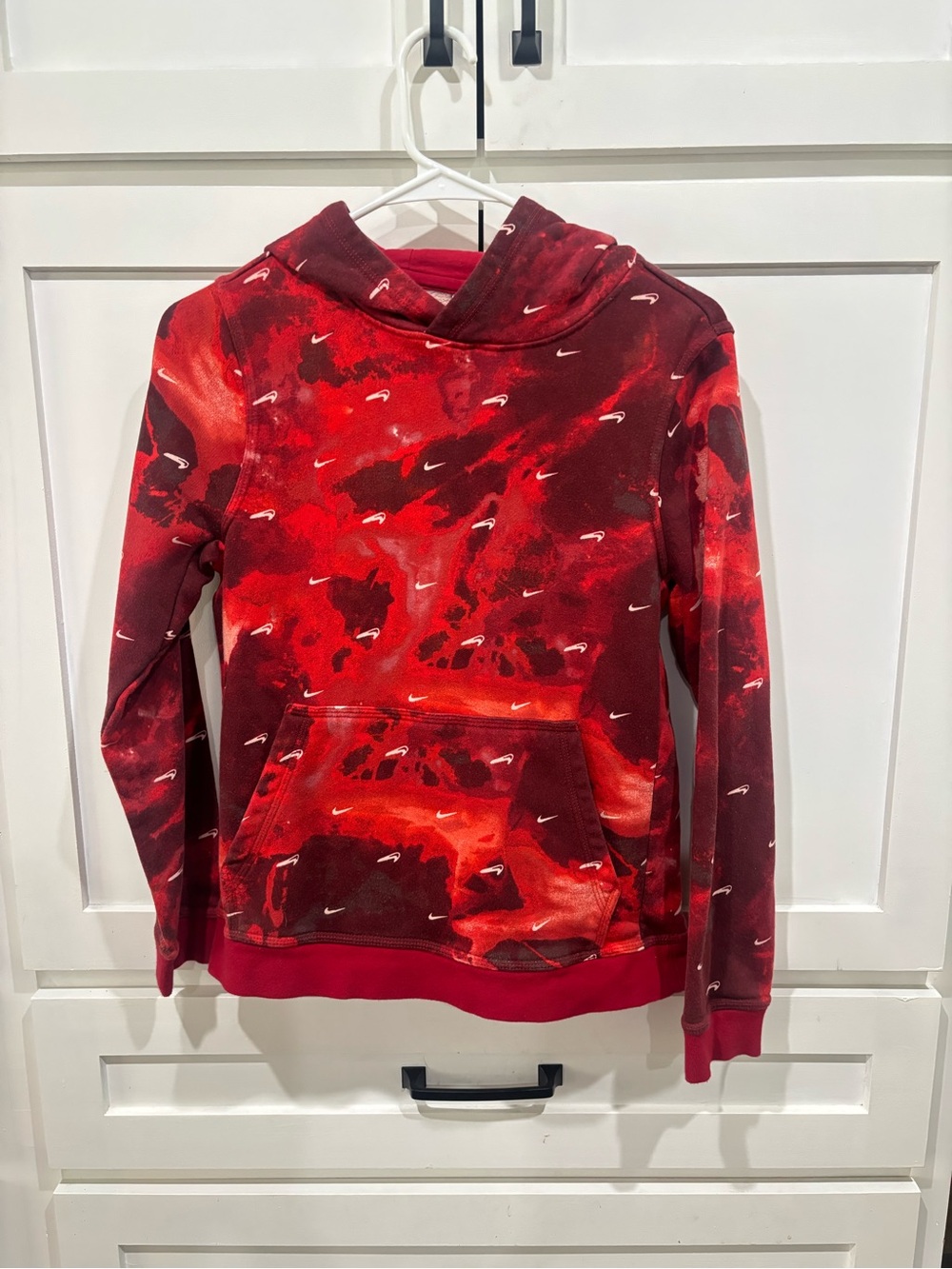 Nike Red Tie-Dye Swoosh Hoodie